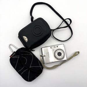 Nikon COOLPIX L10 5MP Silver Digital Camera Tested AA Battery Works